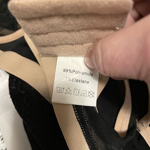 Elegant Black and Tan Sheer Stretch Lace Unlined Underwire Bra Size 3XL - Picture 5 of 5